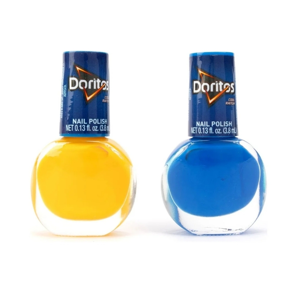 NWT! Doritos Cool Ranch Blue Yellow 2pc Nail Polish Set NEW